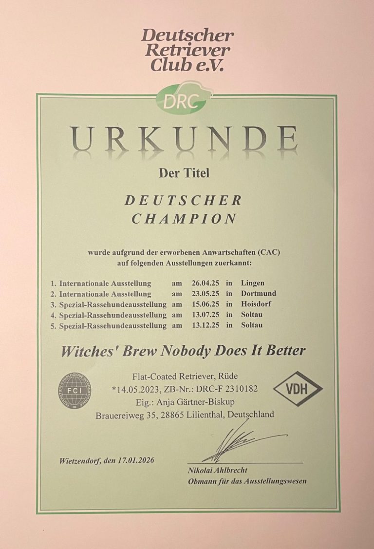 V2 SRA Hoisdorf Witches Brew' Nobody Does It Better in der Jugendklasse auf der SRA Hoisdorf